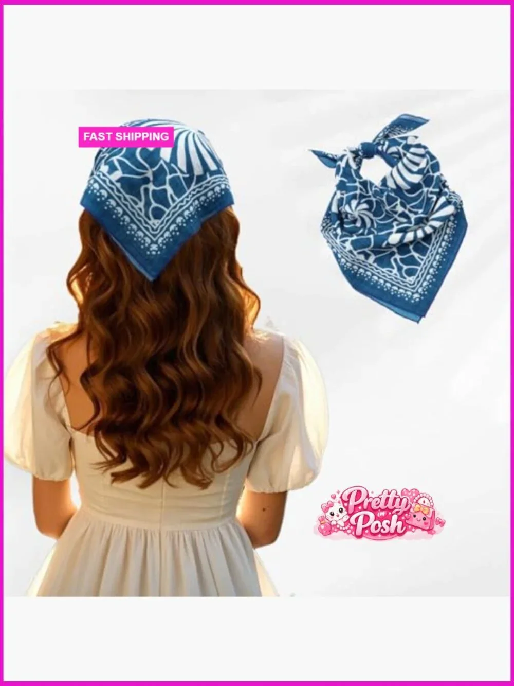 Cotton Blend Bandana Headscarf for Women Men Unisex Lightweight